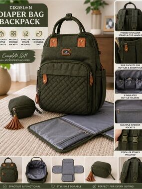 Dikaslon Diaper Bag Backpack | Complete Set
